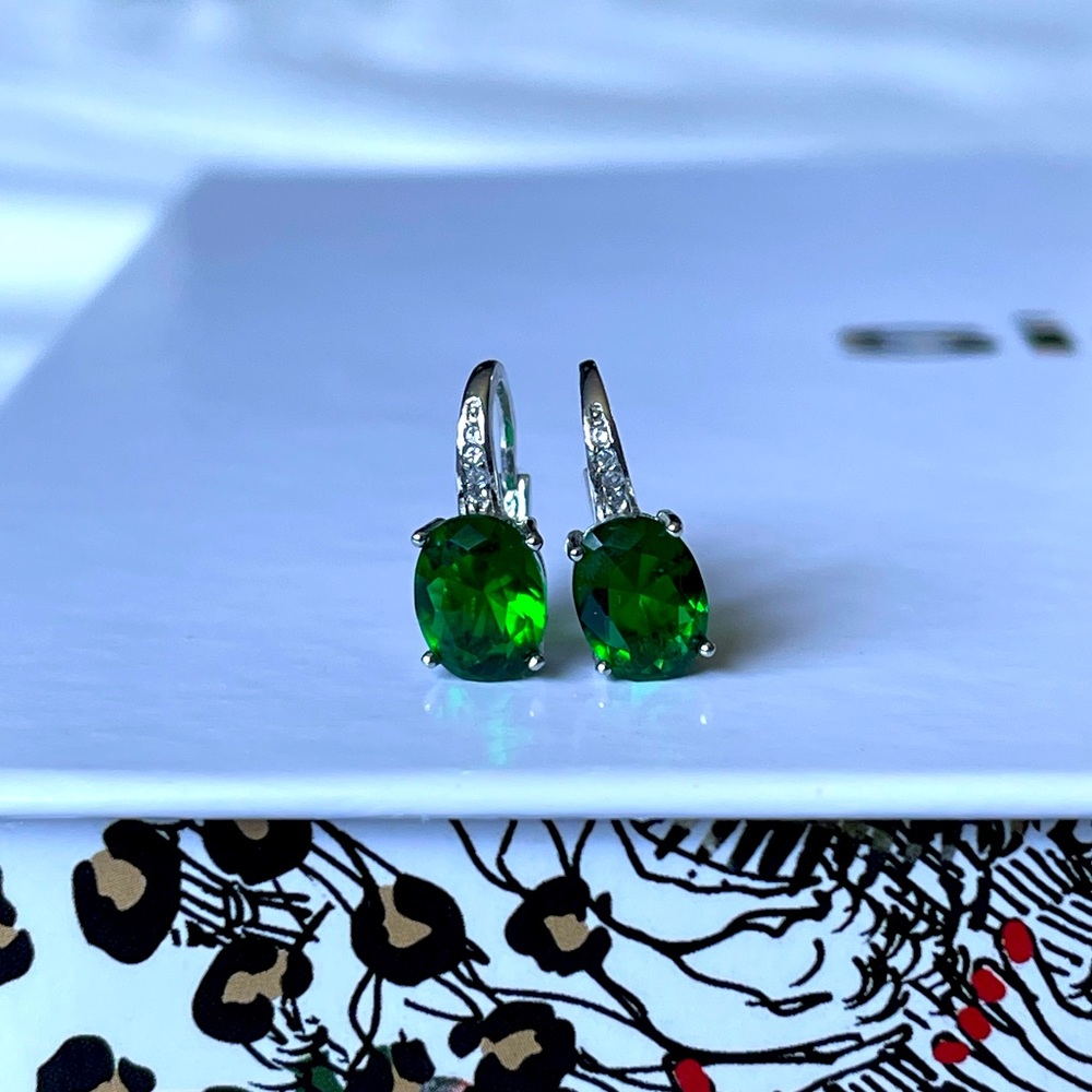 Green Zircon Earrings